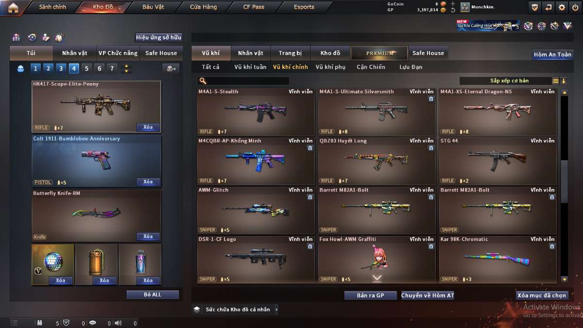 shop acc cf uy tin gia re